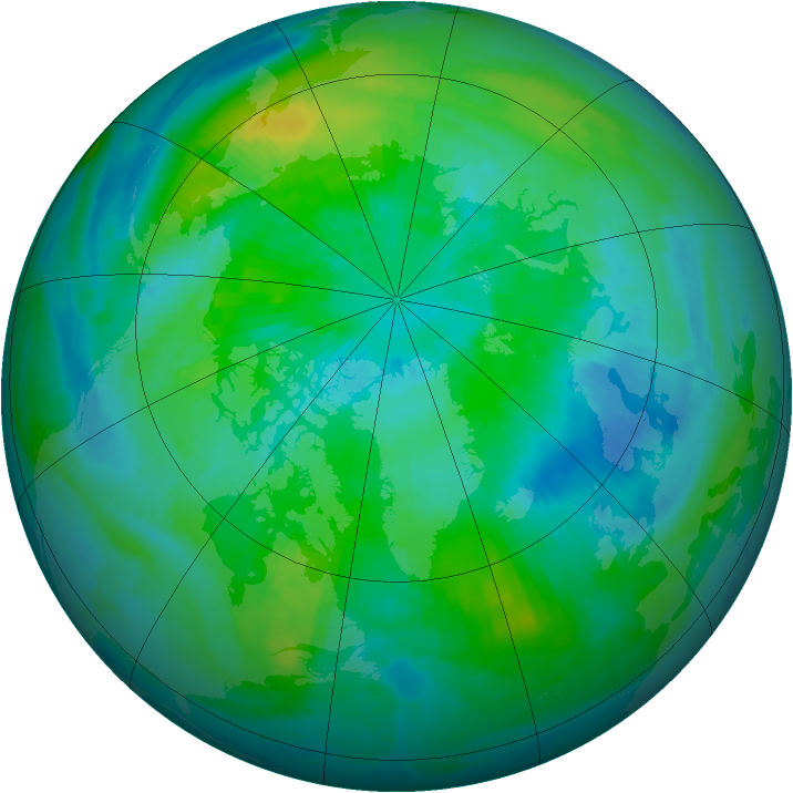 Arctic ozone map for 23 September 1998